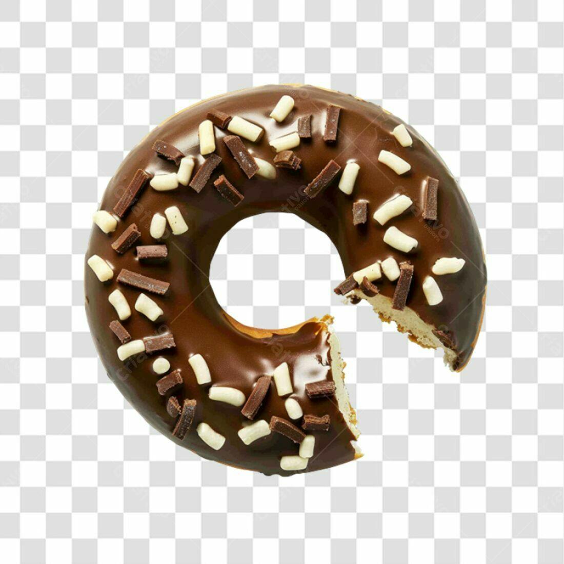 Icone Donut Chocolate PNG com fundo transparente