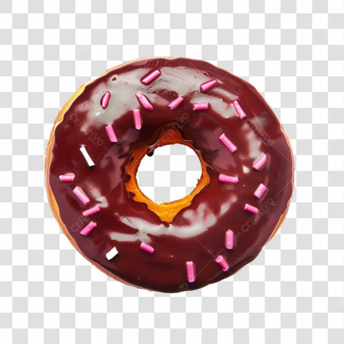 Icone Donut Chocolate PNG com fundo transparente