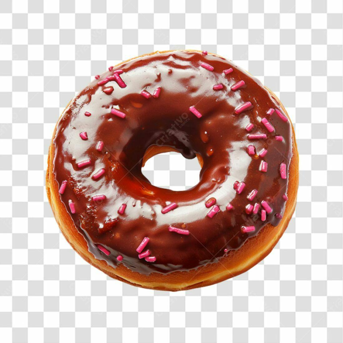 Icone Donut Chocolate PNG com fundo transparente