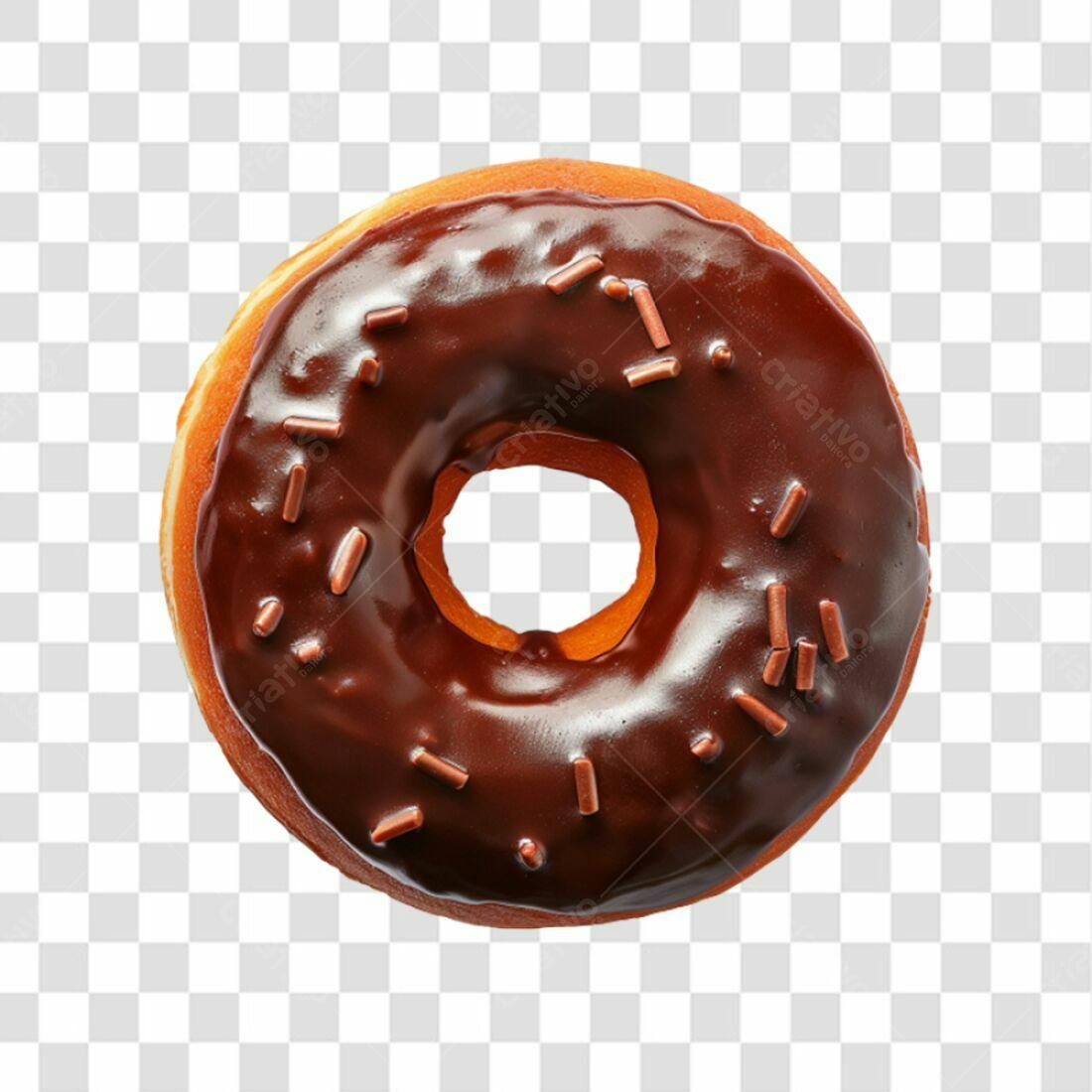 Icone Donut Chocolate PNG com fundo transparente