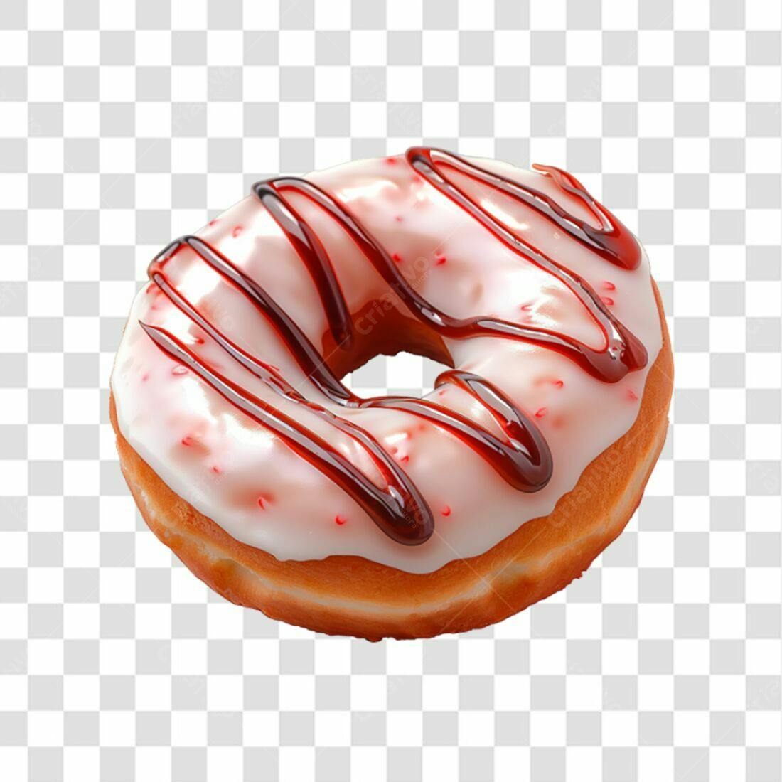 Icone Donut confeitado PNG com fundo transparente
