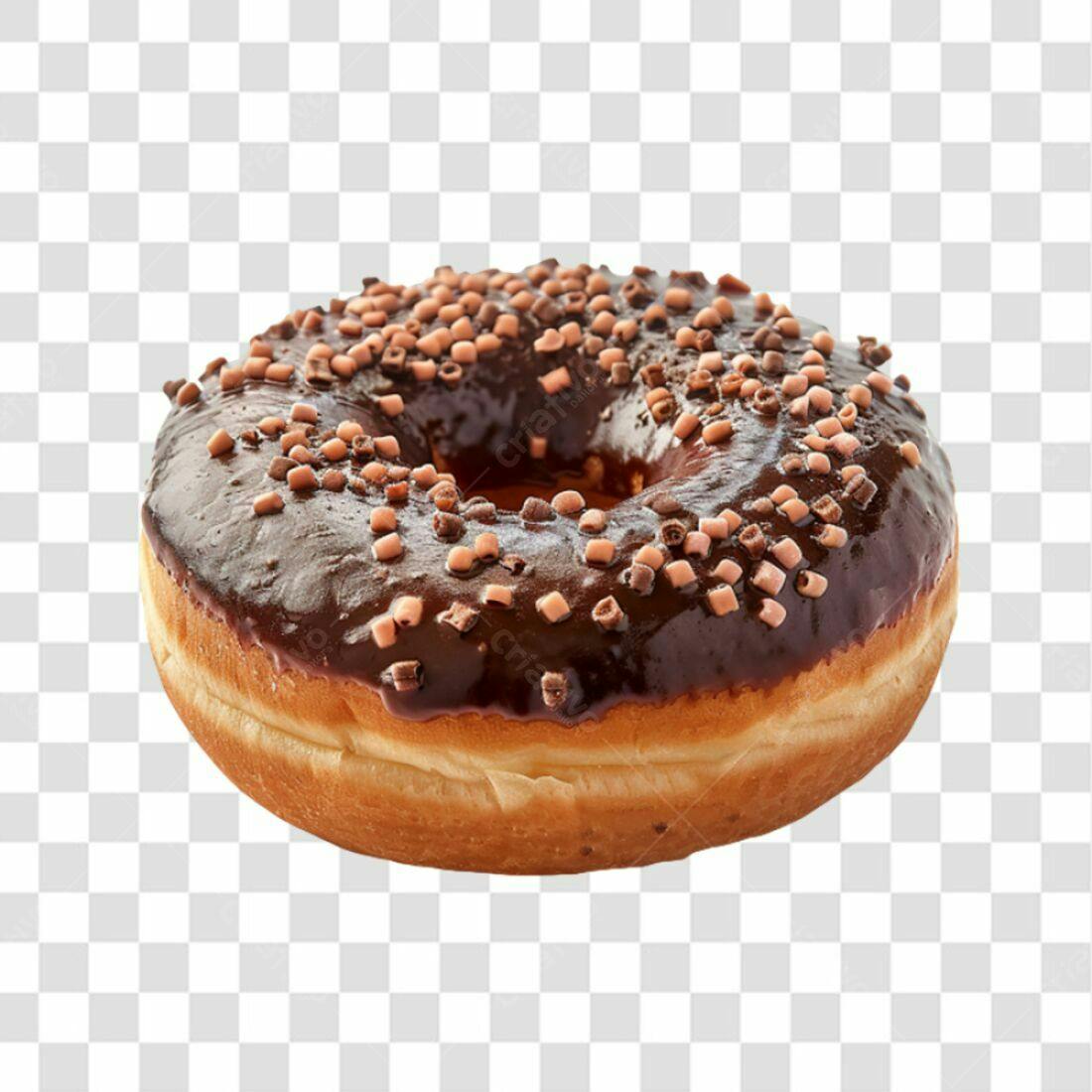 Icone Donut Chocolate PNG com fundo transparente
