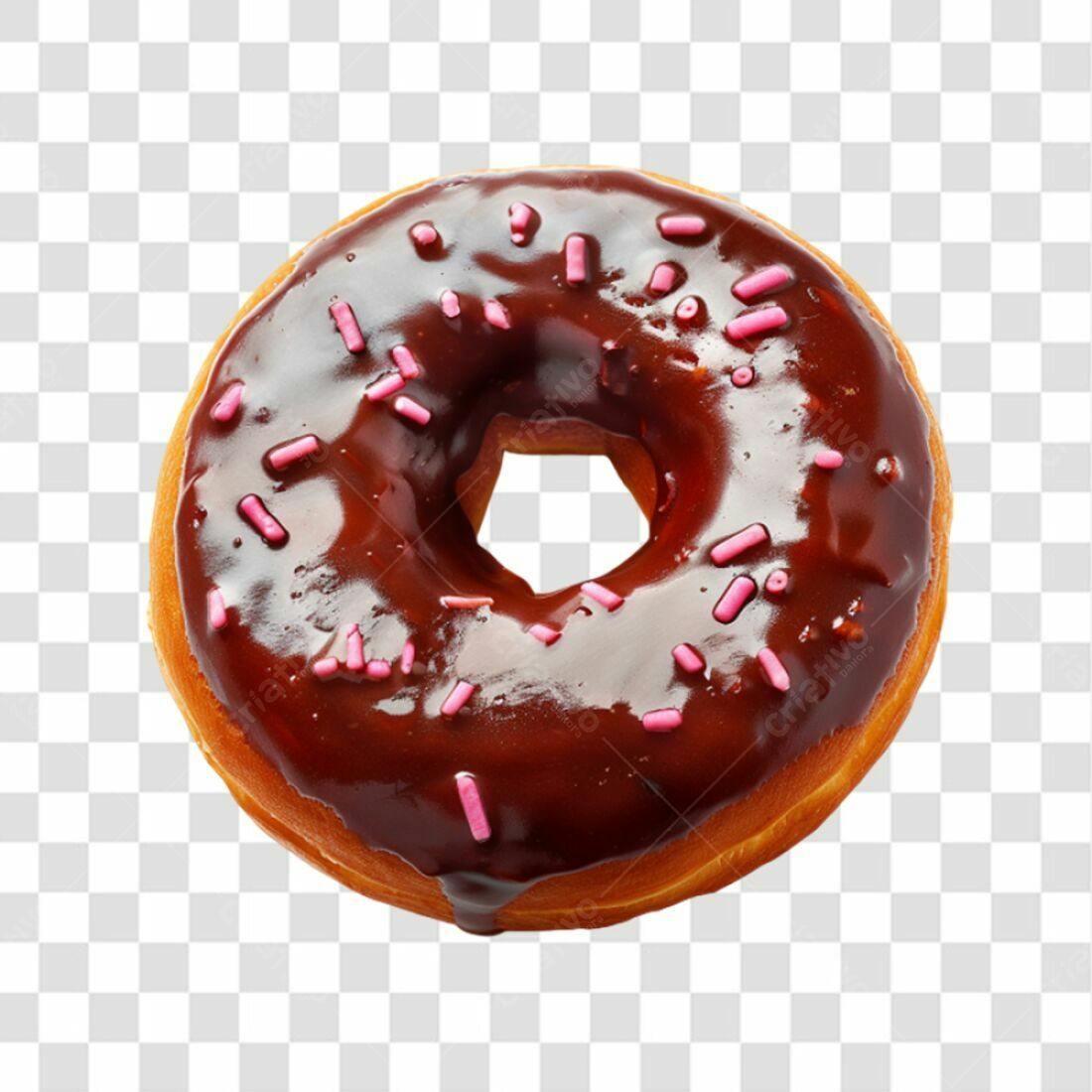 Icone Donut Chocolate PNG com fundo transparente