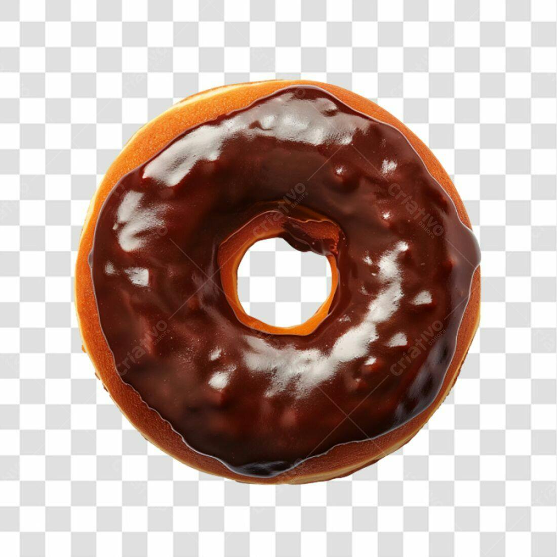Icone Donut Chocolate PNG com fundo transparente