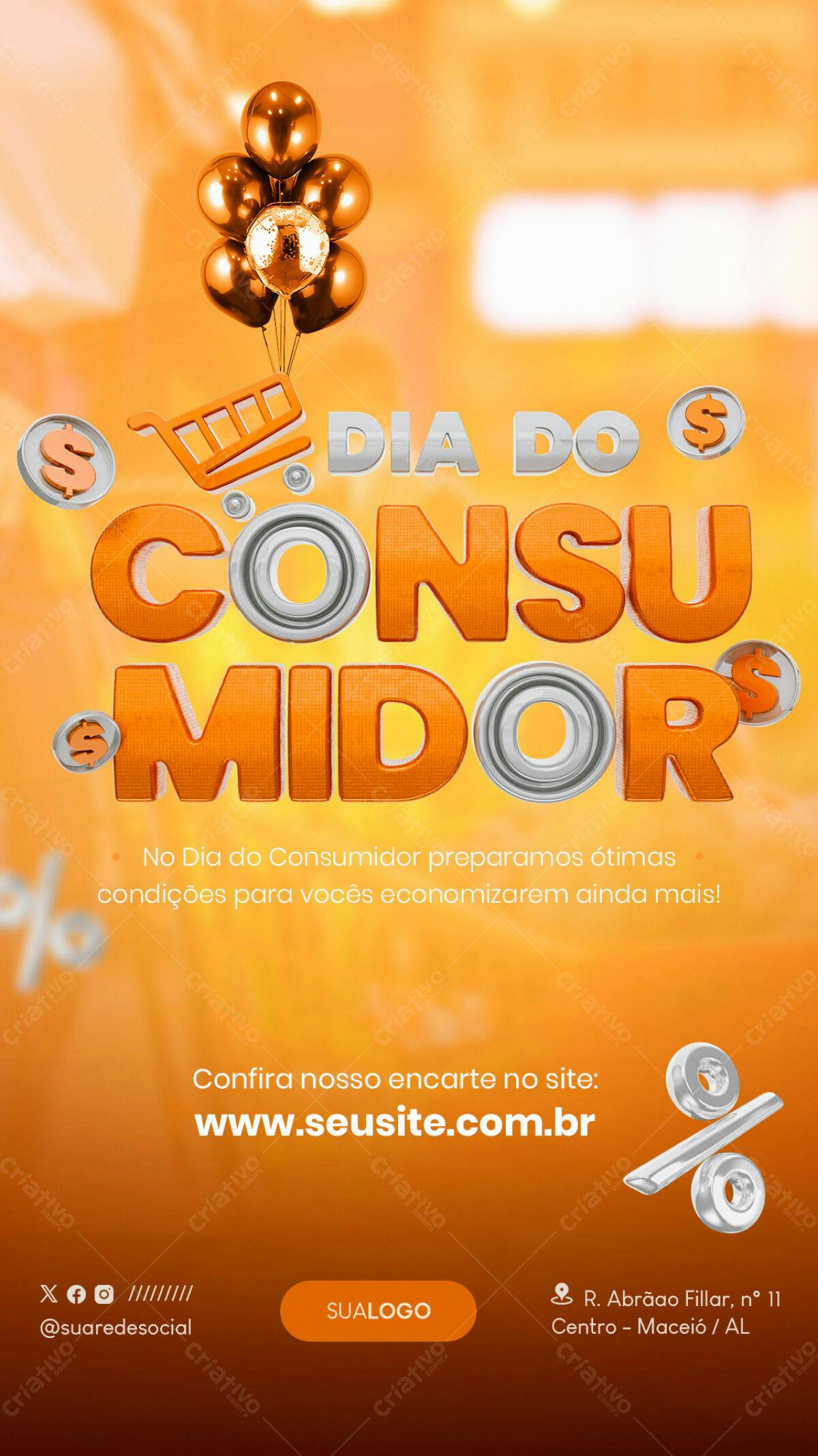 Flyer Dia do Consumidor PSD Editável
