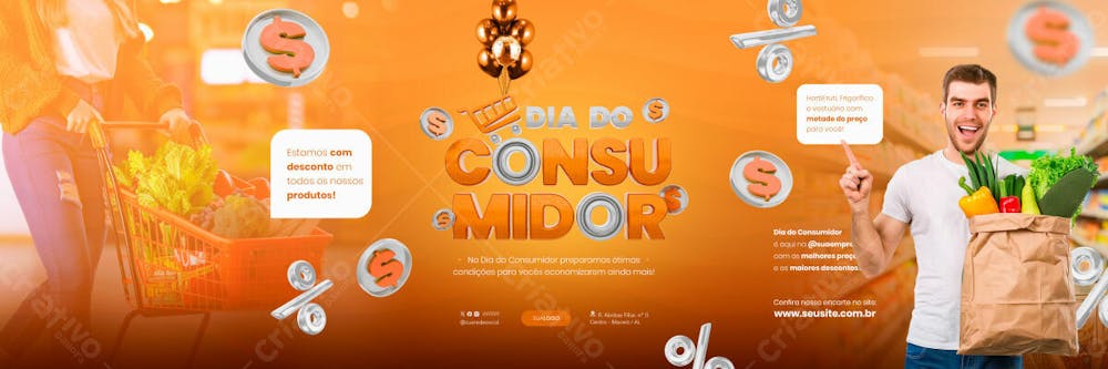 Dia Do Consumidor Março Banner Carrosel Post Social Media