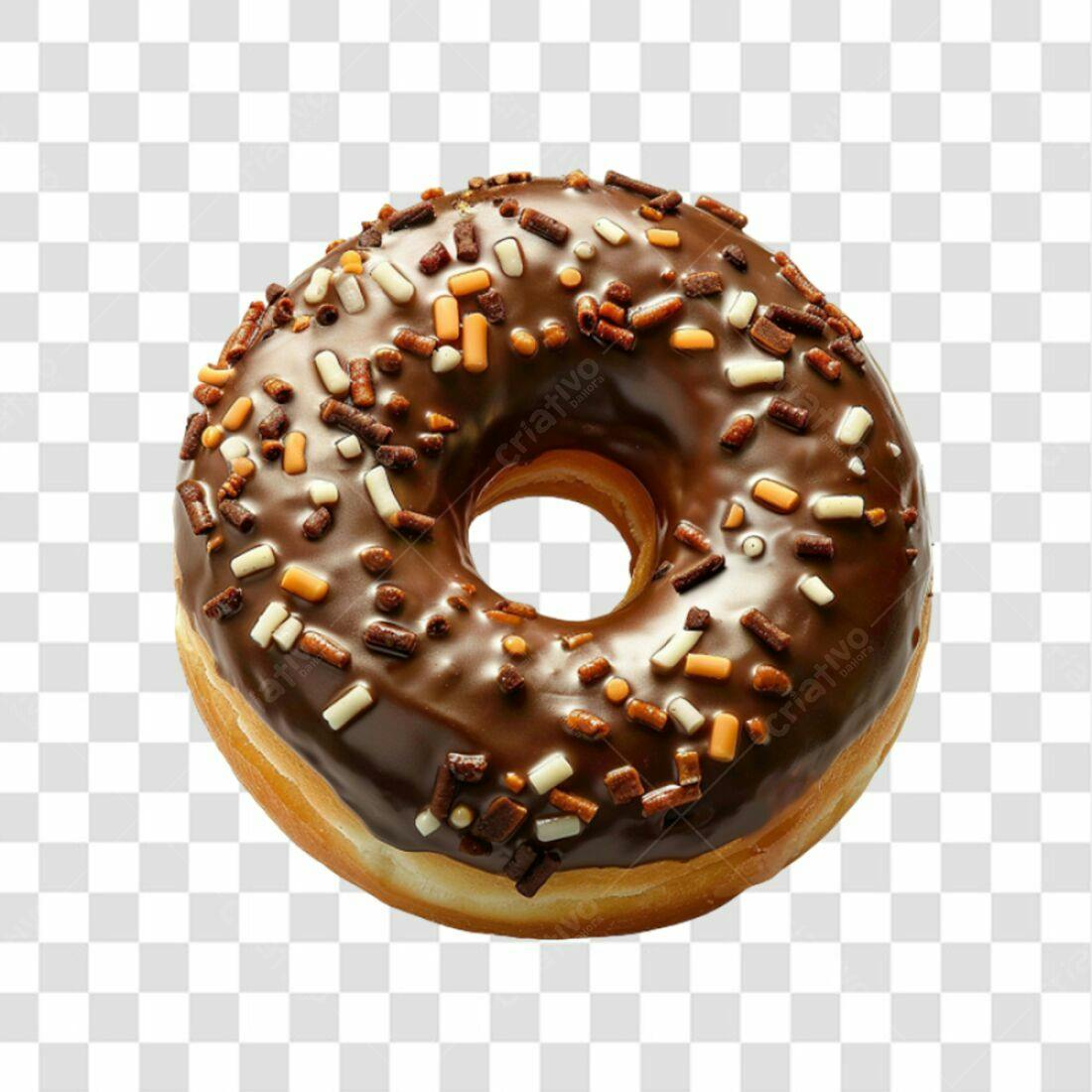 Icone Donut Chocolate PNG com fundo transparente
