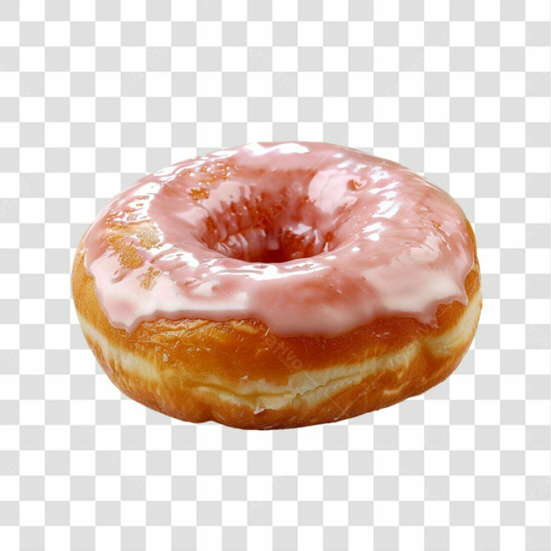 Icone Donut Rosa PNG com fundo transparente