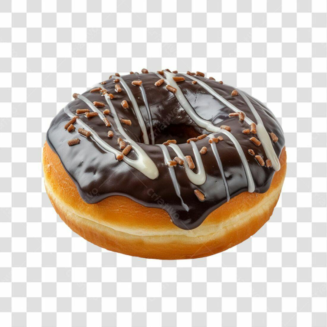 Icone Donut Chocolate PNG com fundo transparente