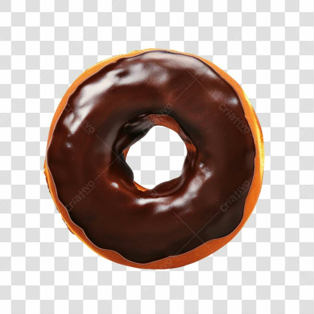 Icone Donut Chocolate PNG com fundo transparente