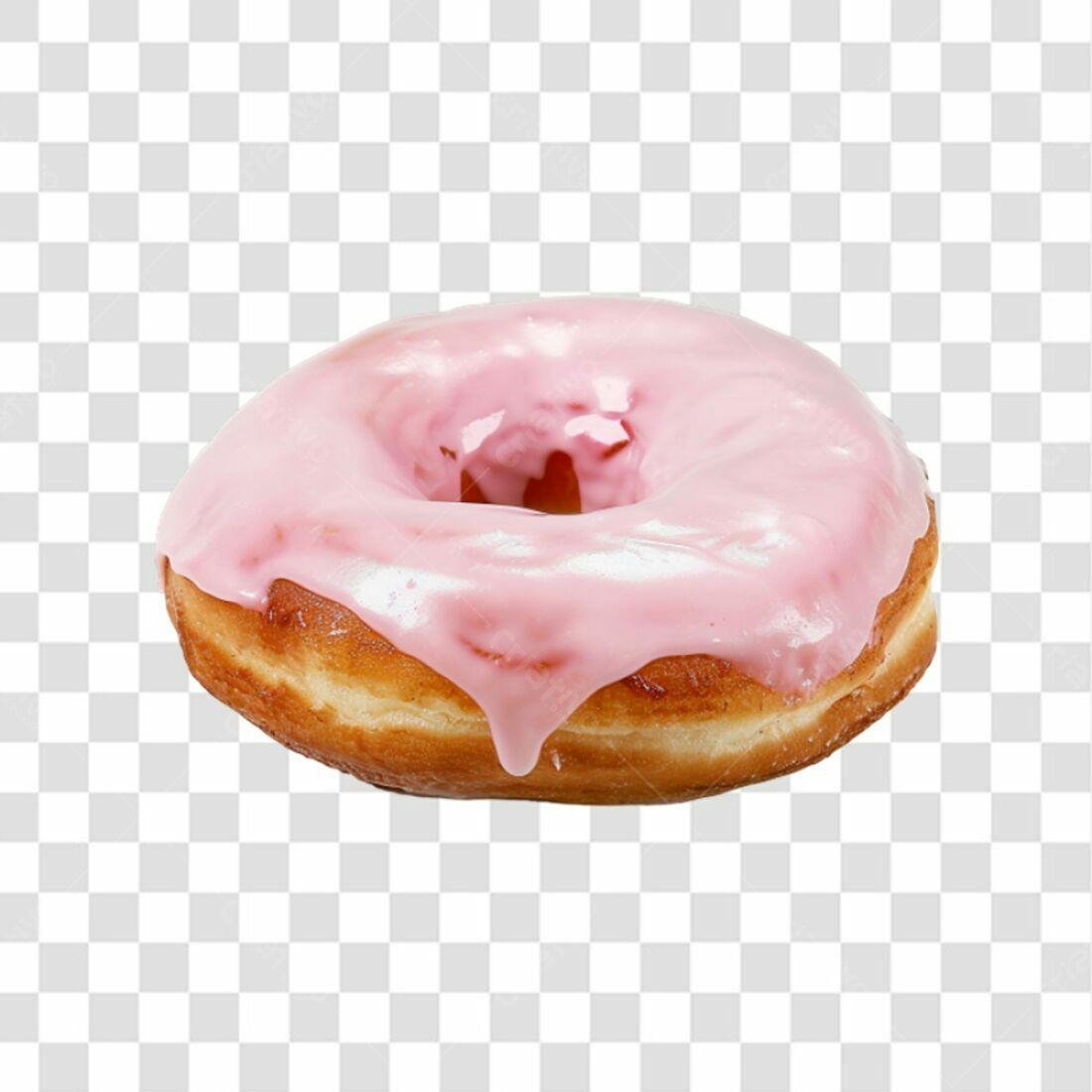 Icone Donut Rosa PNG com fundo transparente