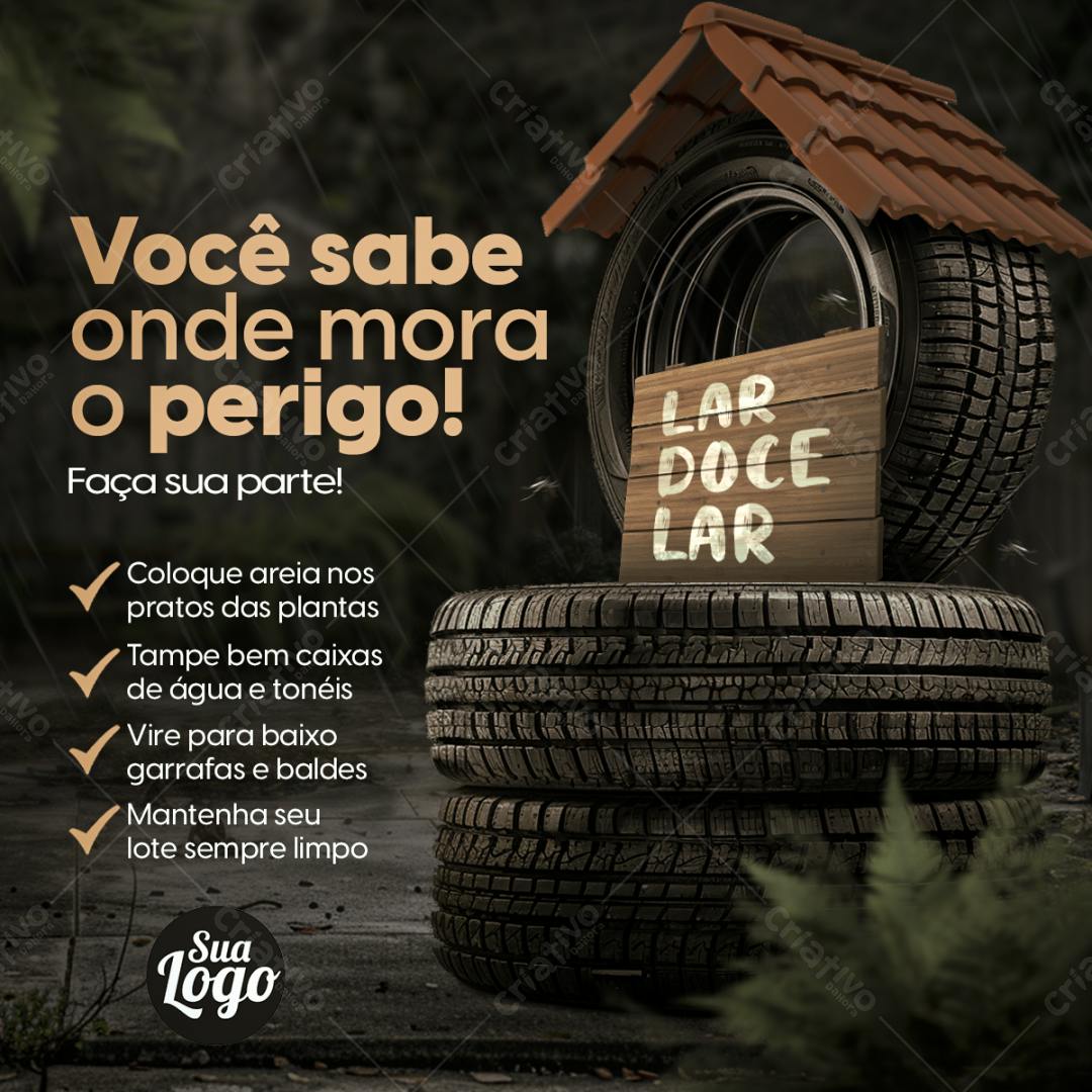 Postagem Prevenção de Desastres Naturais PSD Editável