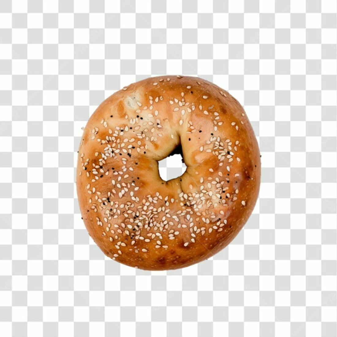 Icone de Bagel com gergelim PNG com fundo transparente