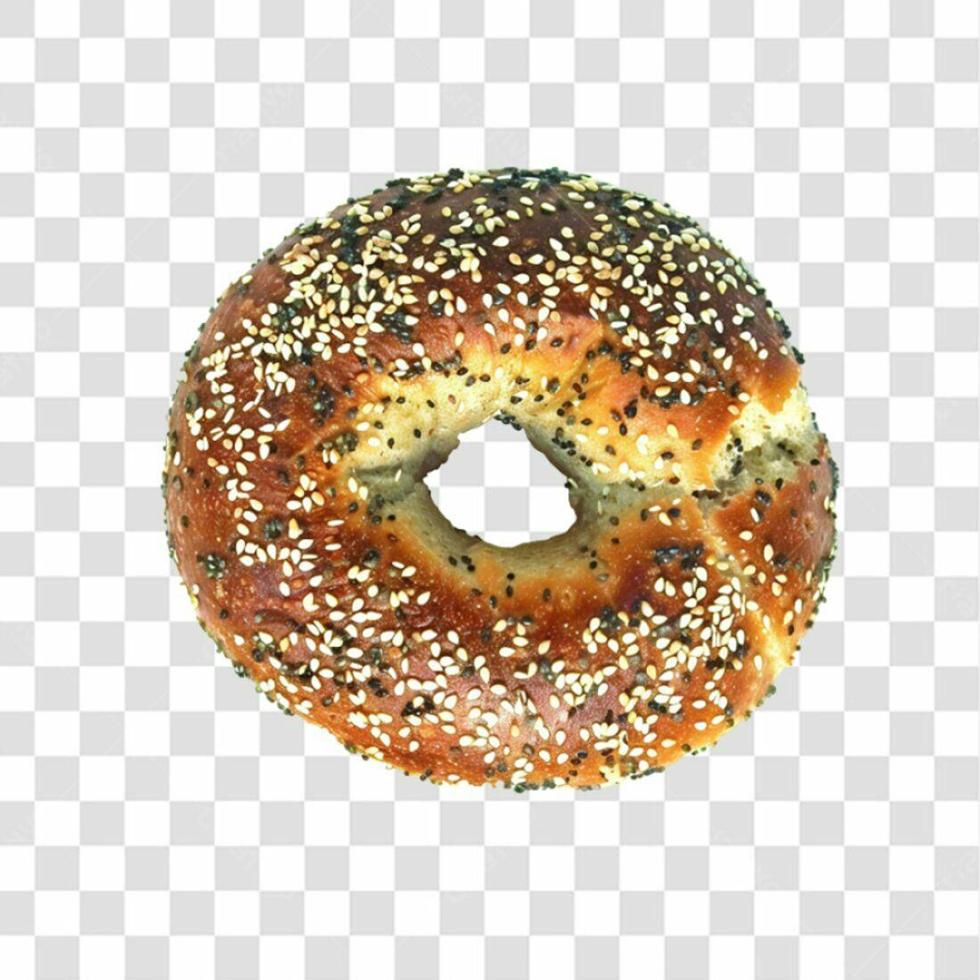 Icone de Bagel com sementes PNG com fundo transparente