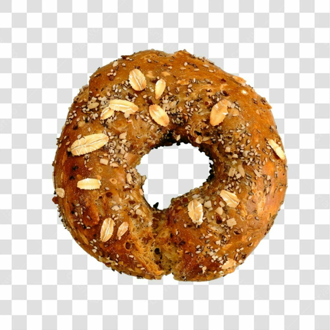 Icone de Bagel de Aveia e Grãos PNG com fundo transparente