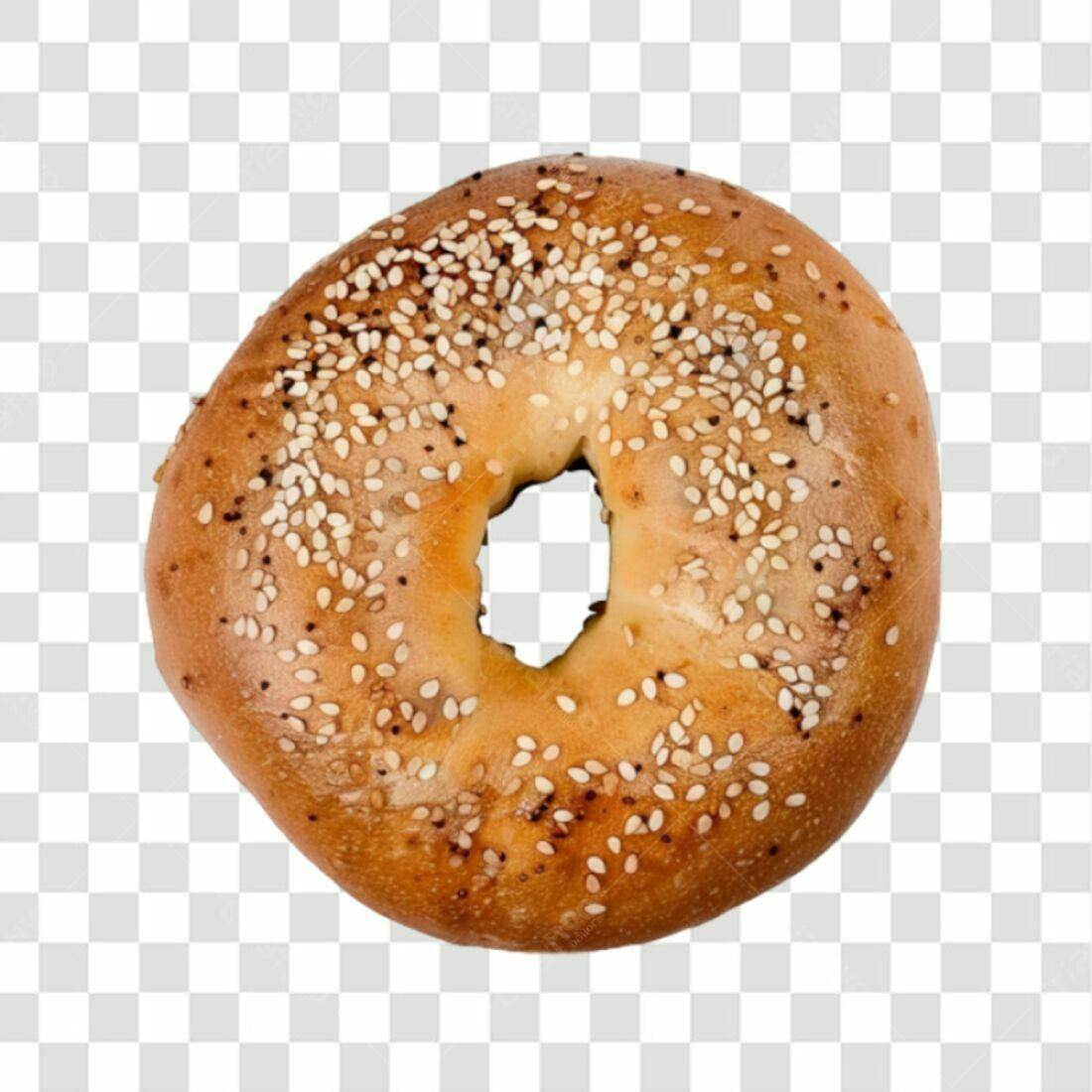 Icone de Bagel com gergelim PNG com fundo transparente