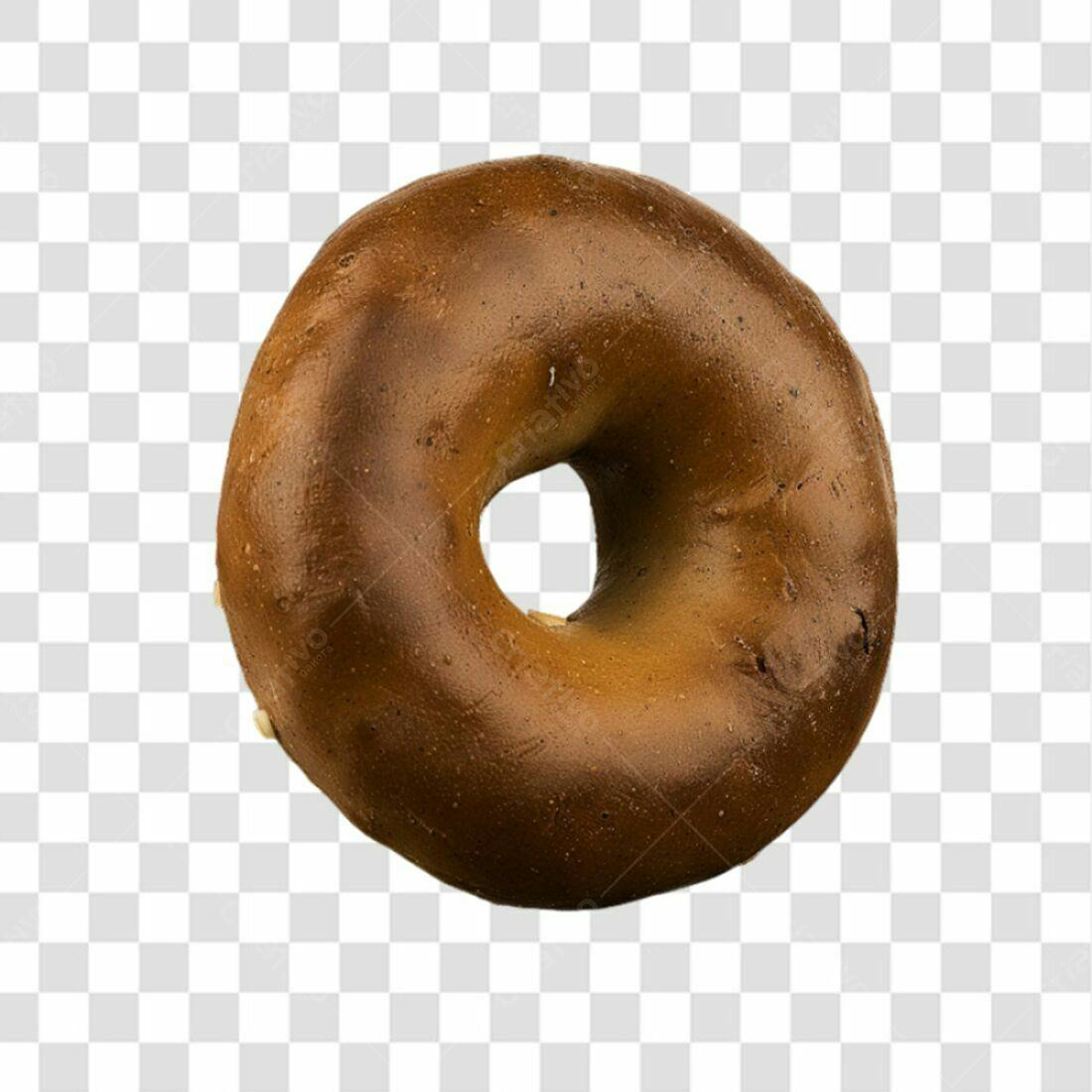 Icone de Bagel Marrom PNG com fundo transparente