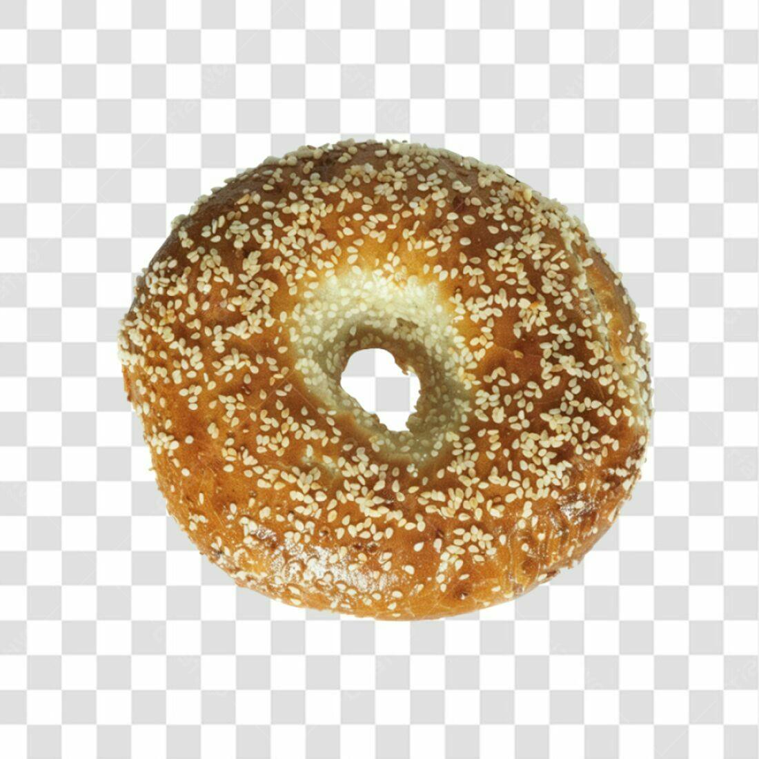 Icone de bagel com gergelim PNG com fundo transparente