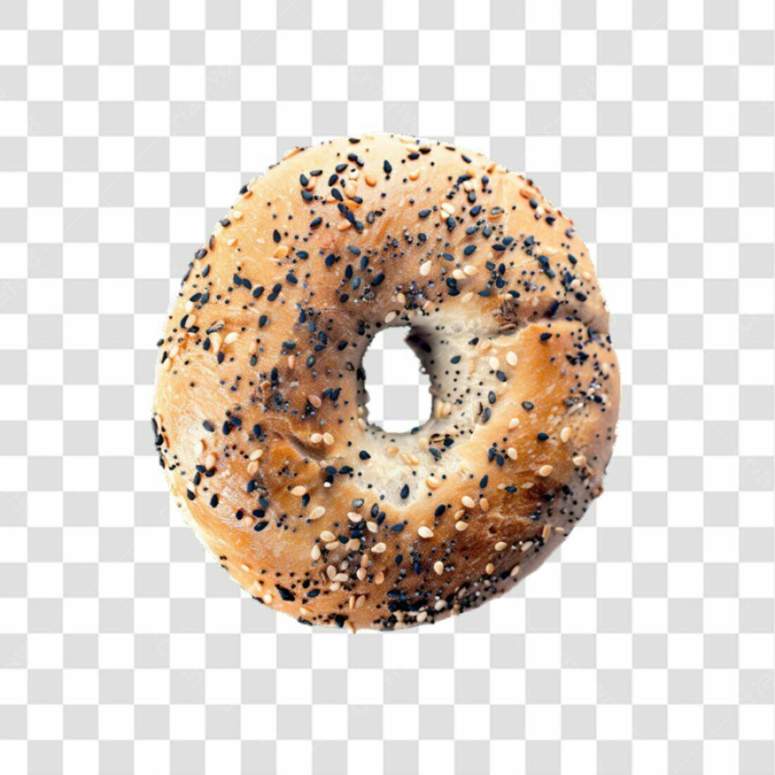 Icone de Bagel com Sementes PNG com fundo transparente