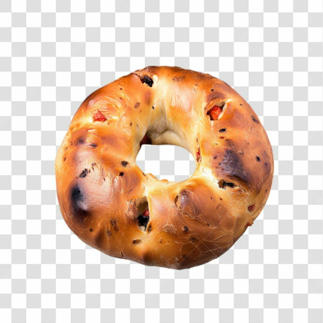 Icone de Bagel com frutas secas PNG com fundo transparente