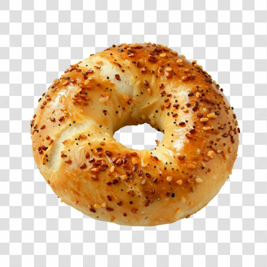 Icone de Bagel com gergelim PNG com fundo transparente