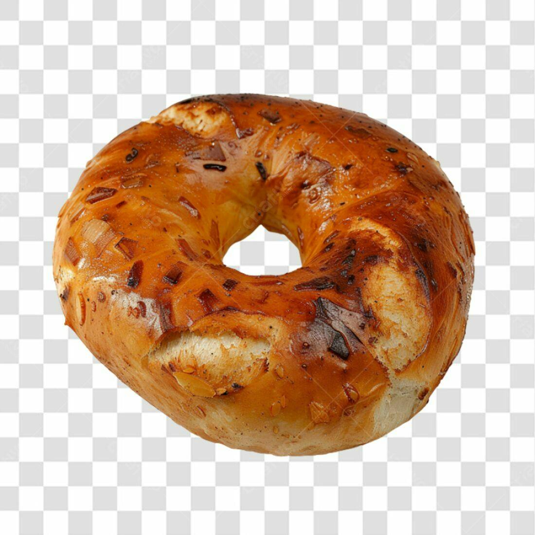 Icone de Bagel com Cebola Caramelizada PNG com fundo transparente
