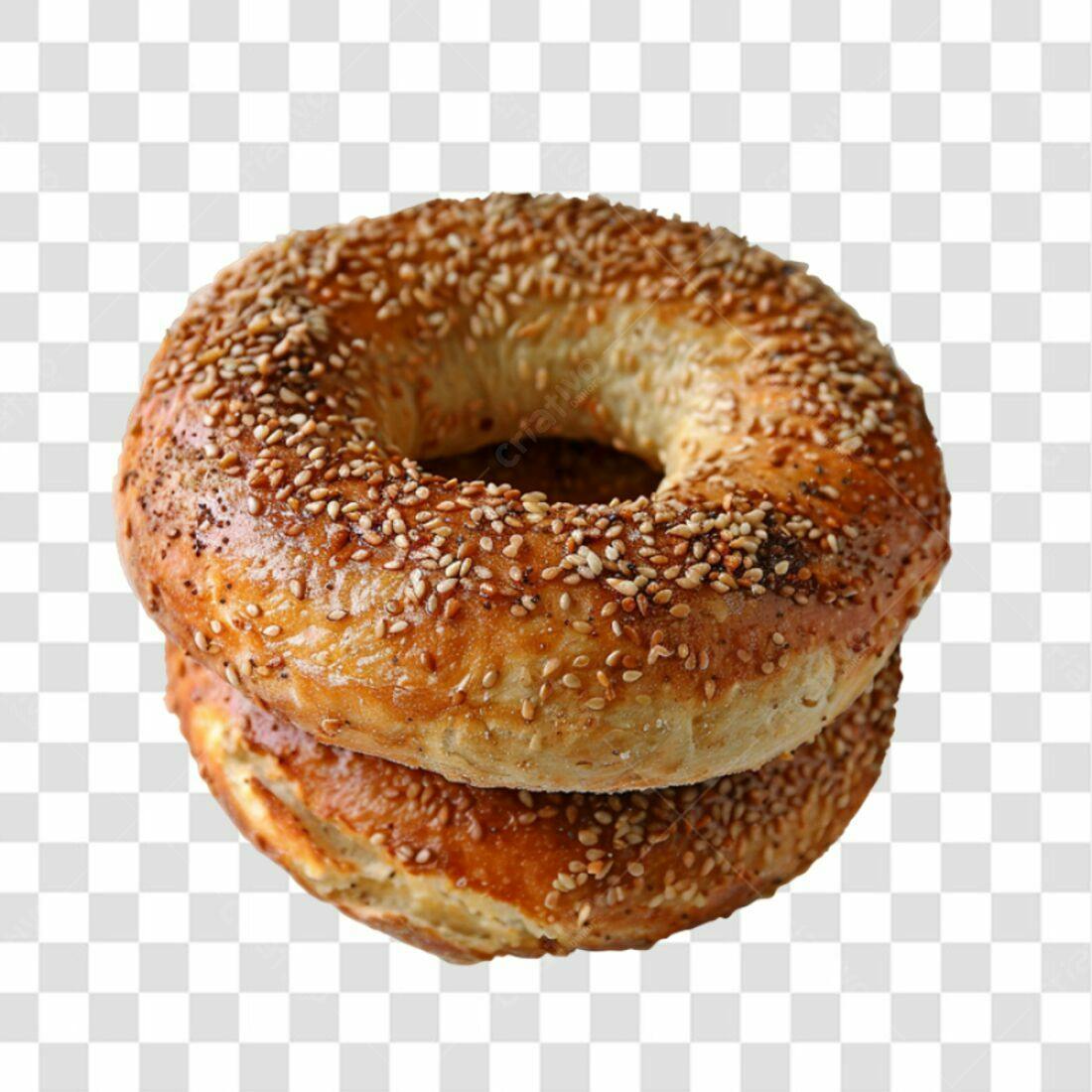 Icone de Bagel com gergelim PNG com fundo transparente