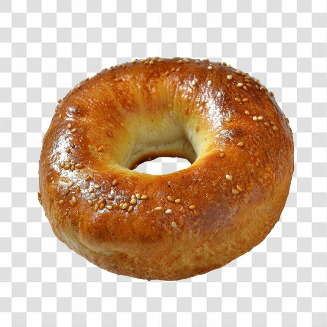 Icone de Bagel com Gergelim PNG com fundo transparente