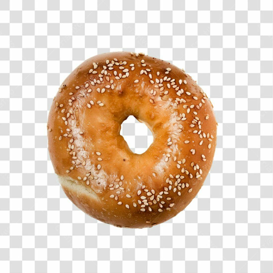 Icone de Bagel com Gergelim PNG com fundo transparente