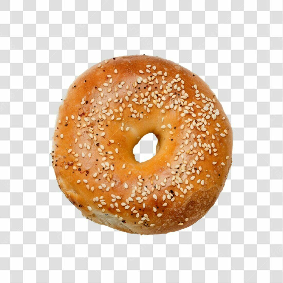 Icone de Bagel com gergelim PNG com fundo transparente