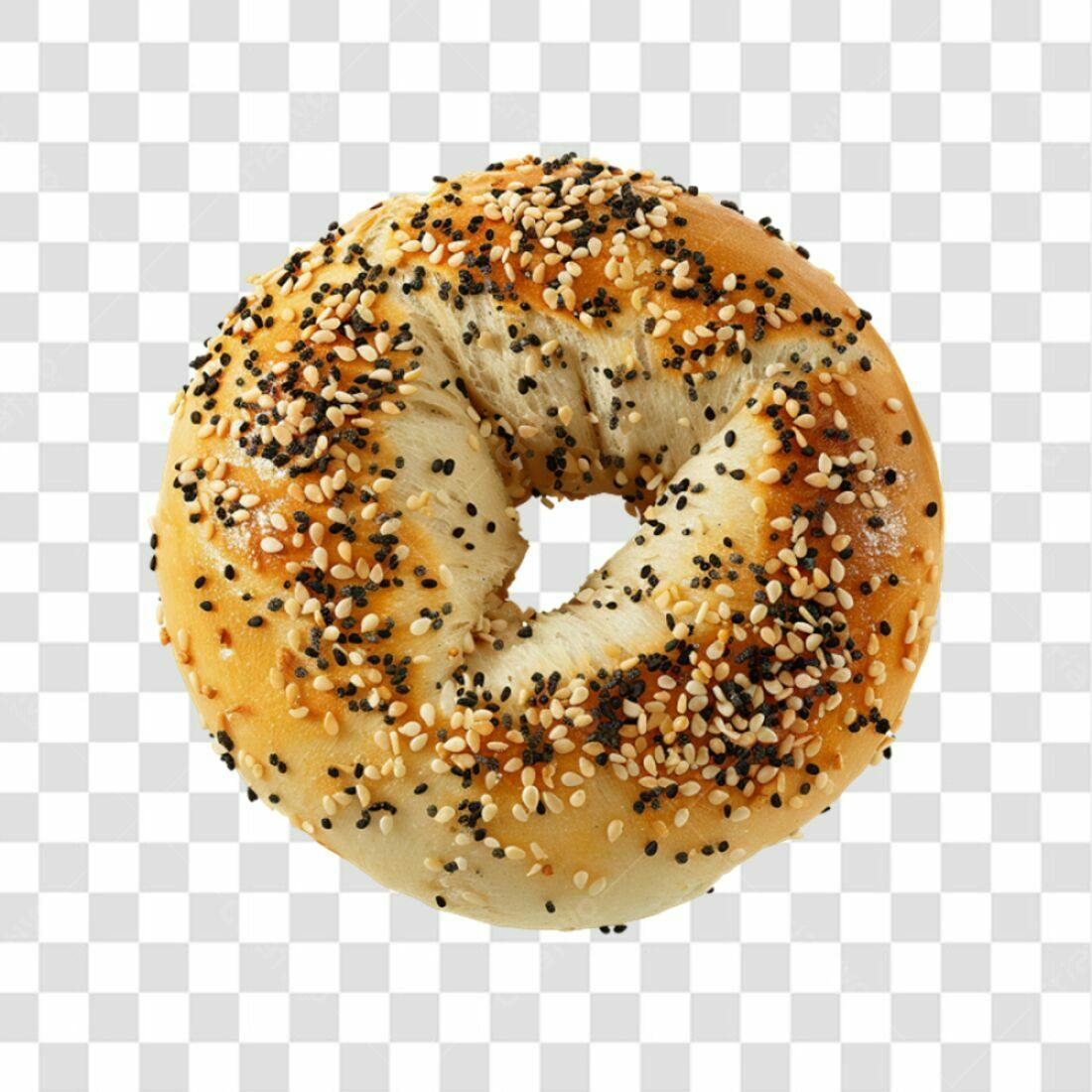 Icone de Bagel com gergelim PNG com fundo transparente