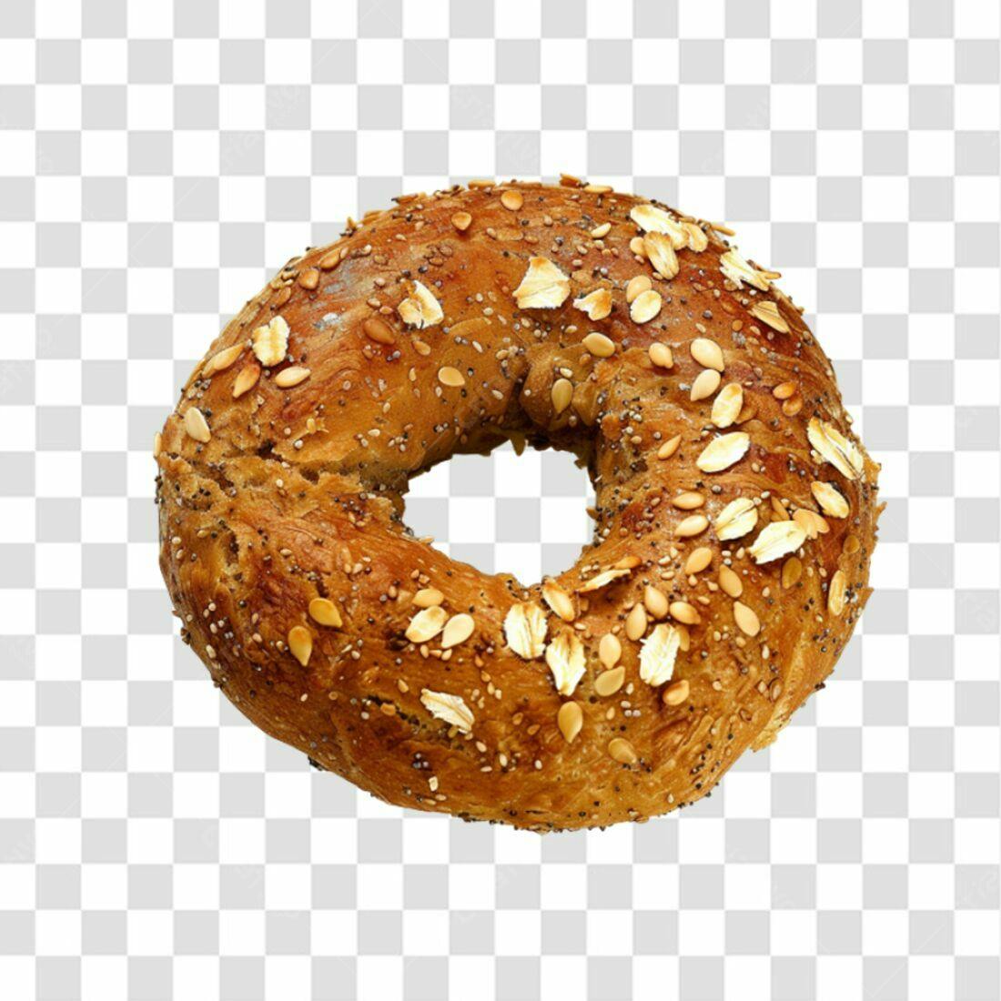 Icone de Bagel com sementes PNG com fundo transparente