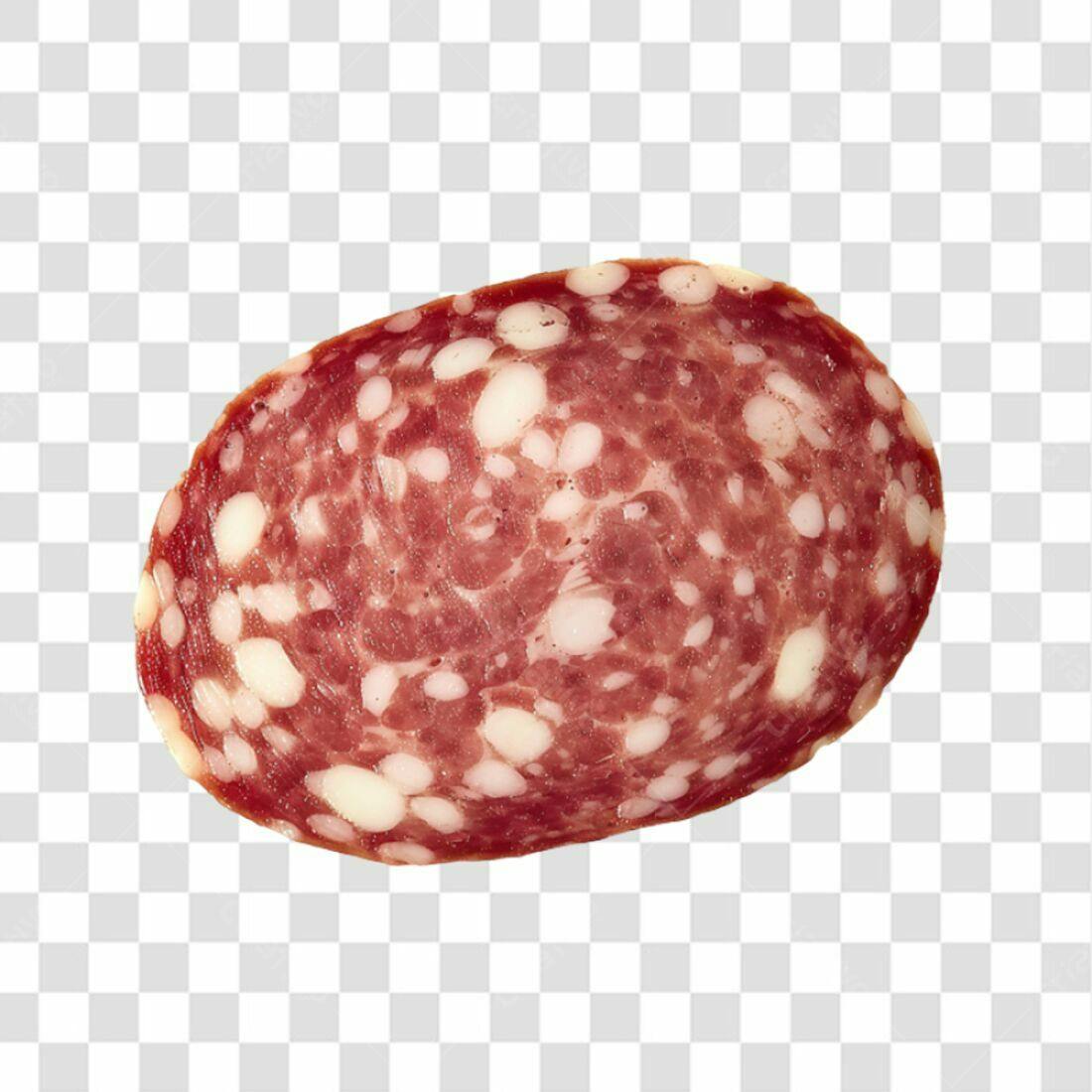 Icone de fatia de Salame PNG com fundo transparente