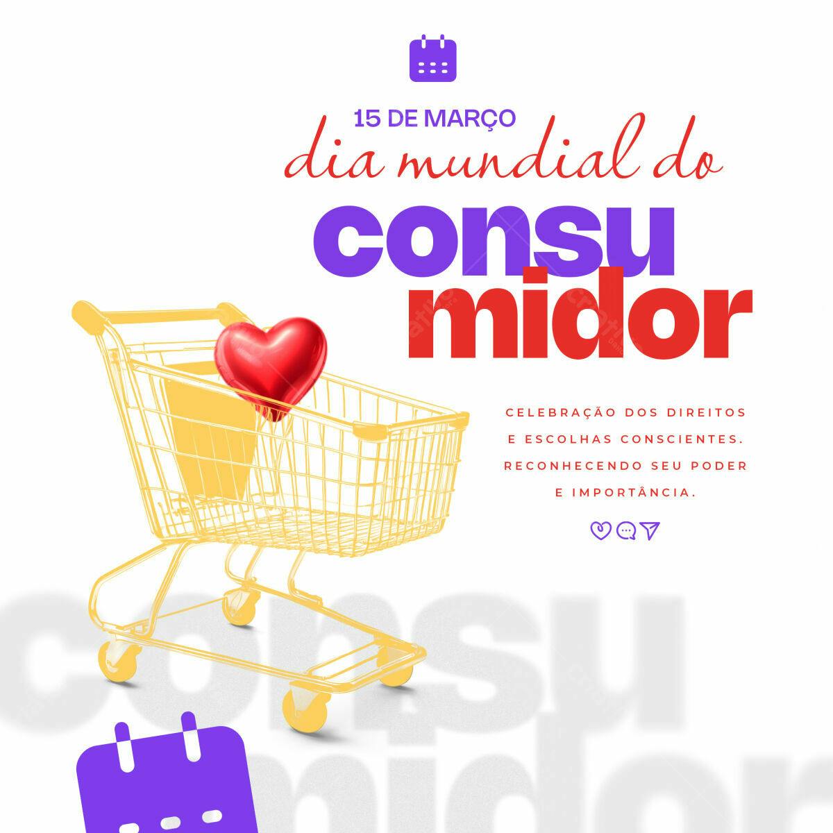 Post para Dia Mundial do Consumidor PSD Editável