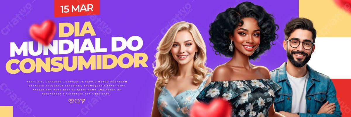 Banner Dia Mundial do Consumidor PSD Editável