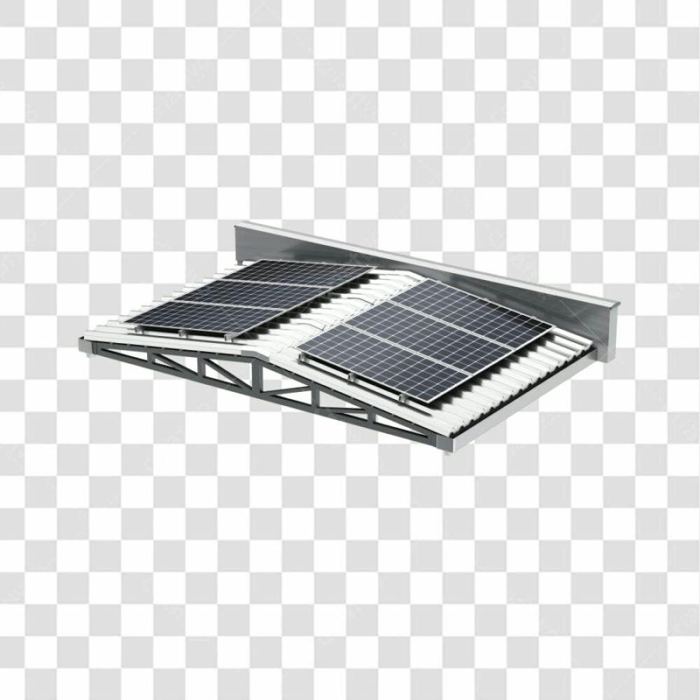 Asset 3D Placa Solar Grafite Fotovotaica Em Cima De Telhado Galvanizado Termoacústico (7)