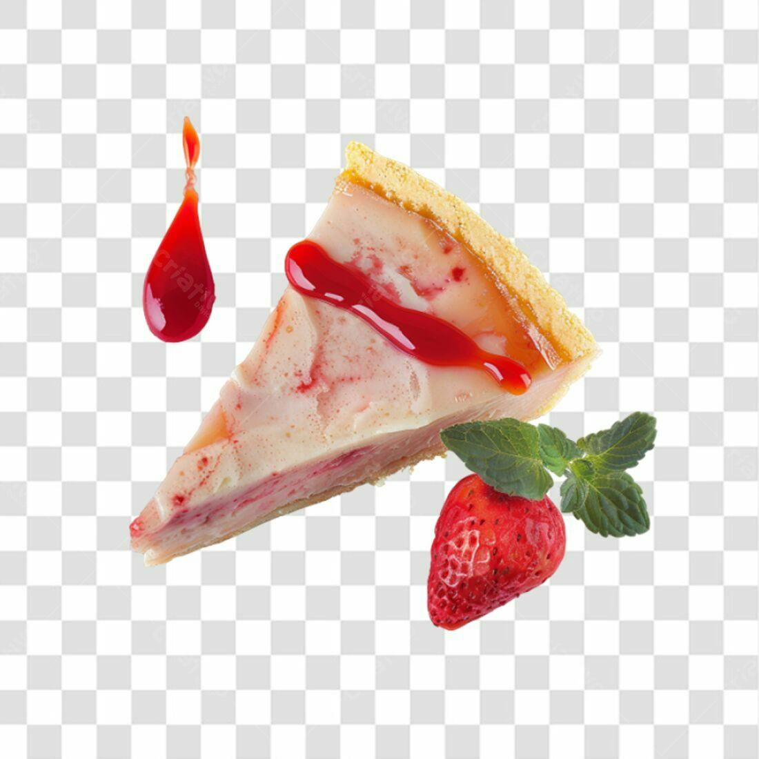 Imagem PNG Fatia de Torta Morango com fundo transparente
