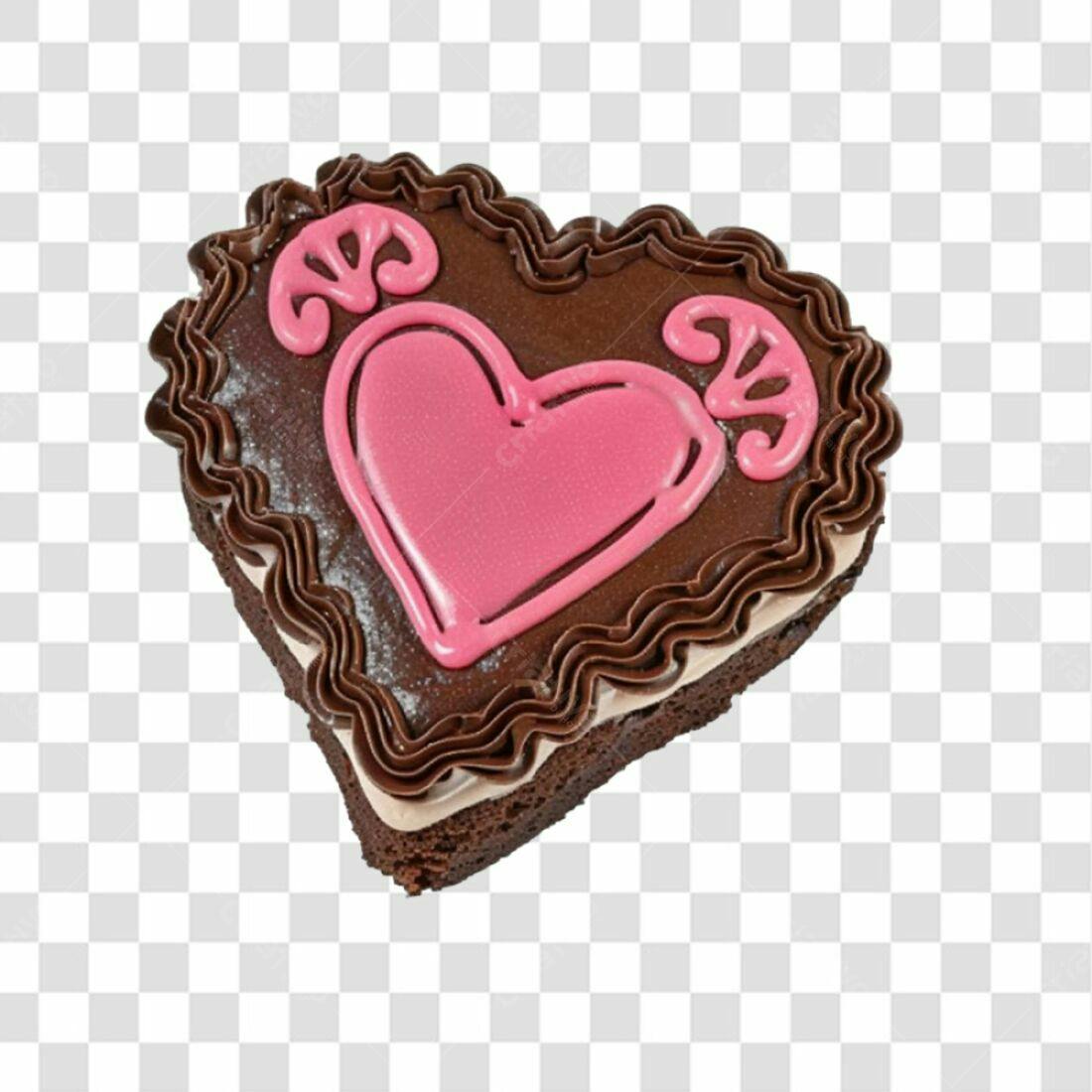 Icone Dia dos Namorados Bolo de Chocolate PNG com fundo transparente
