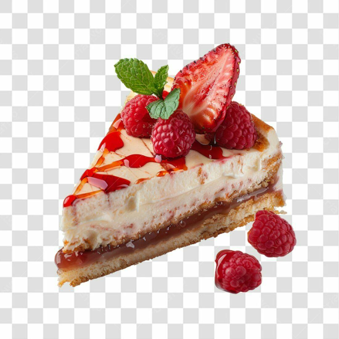 Imagem Bolo Framboesa e Morango PNG com fundo transparente