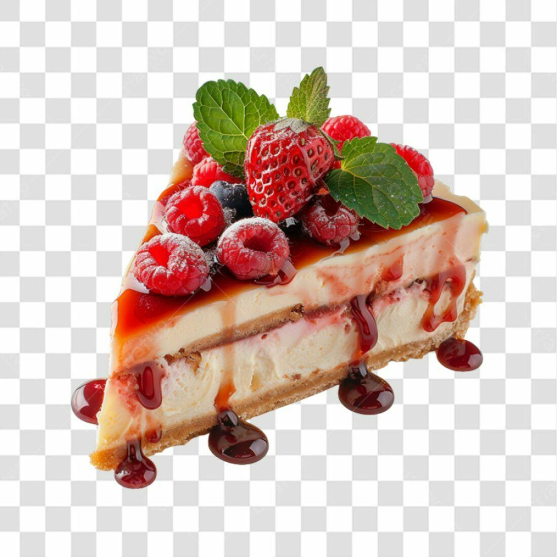 Imagem Bolo Framboesa PNG com fundo transparente