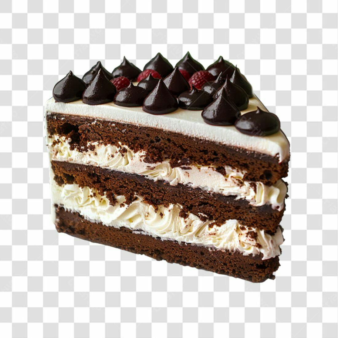 Imagem Bolo Chocolate Framboesa PNG com fundo transparente