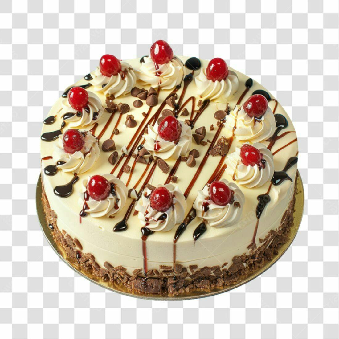Imagem Bolo de Cereja PNG com fundo transparente
