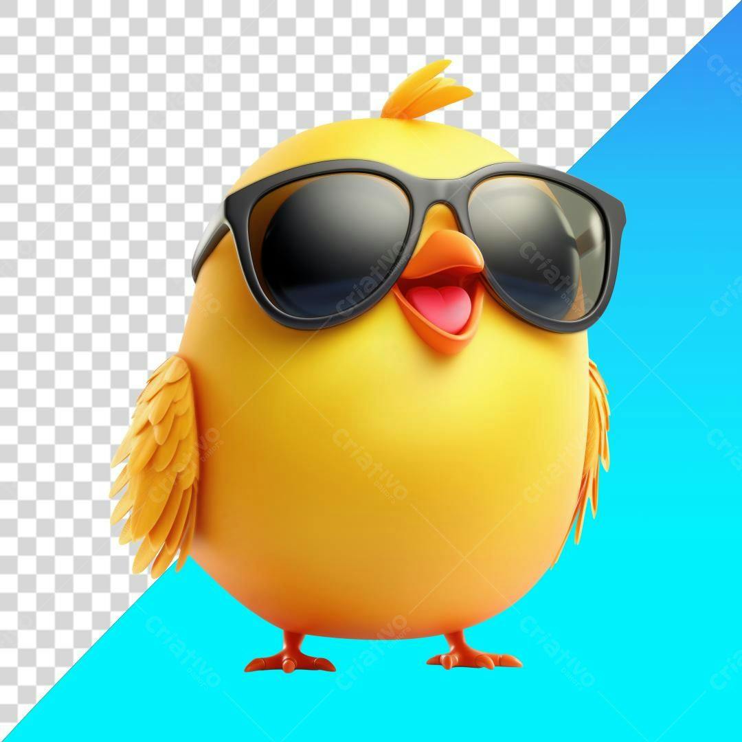 Icone Passarinho de Sol PNG com fundo transparente