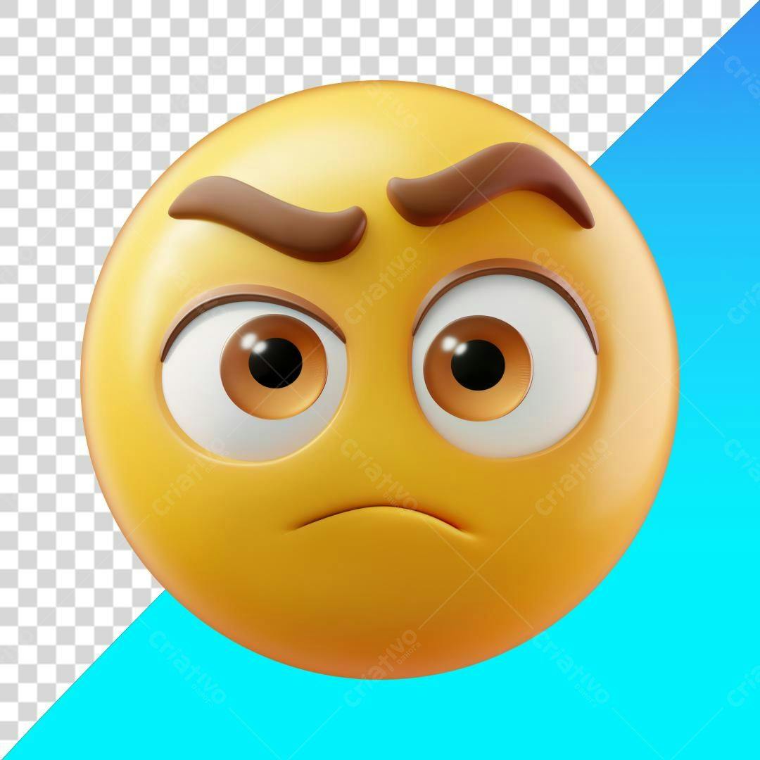 Emoticon Irritado PNG com fundo transparente