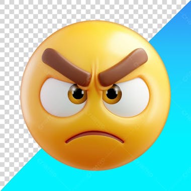 Emoji rosto bravo png