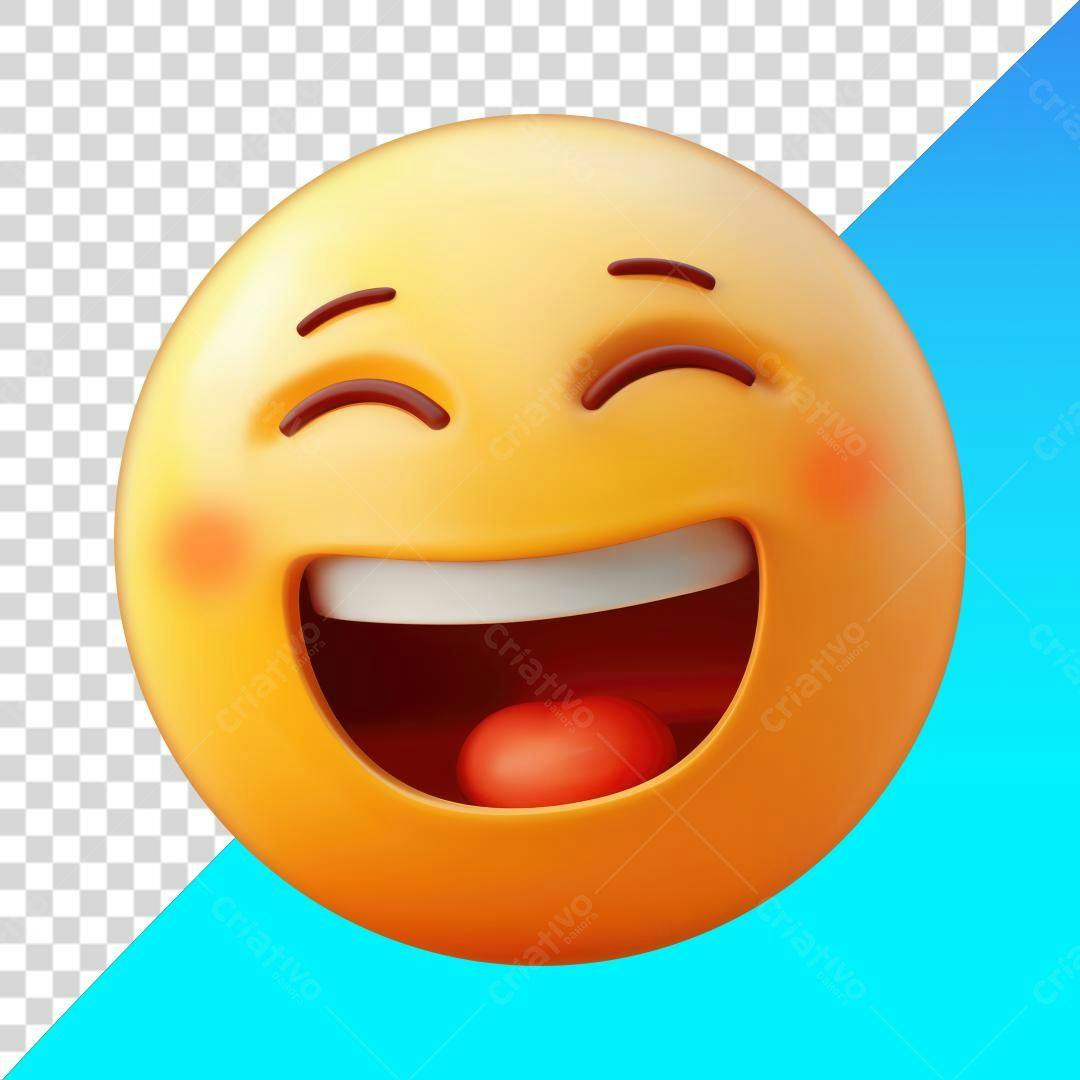 Emoji Risada PNG com fundo transparente