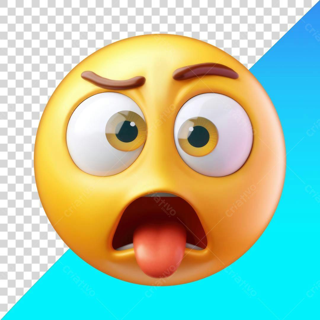 Emoji Assustado PNG com fundo transparente