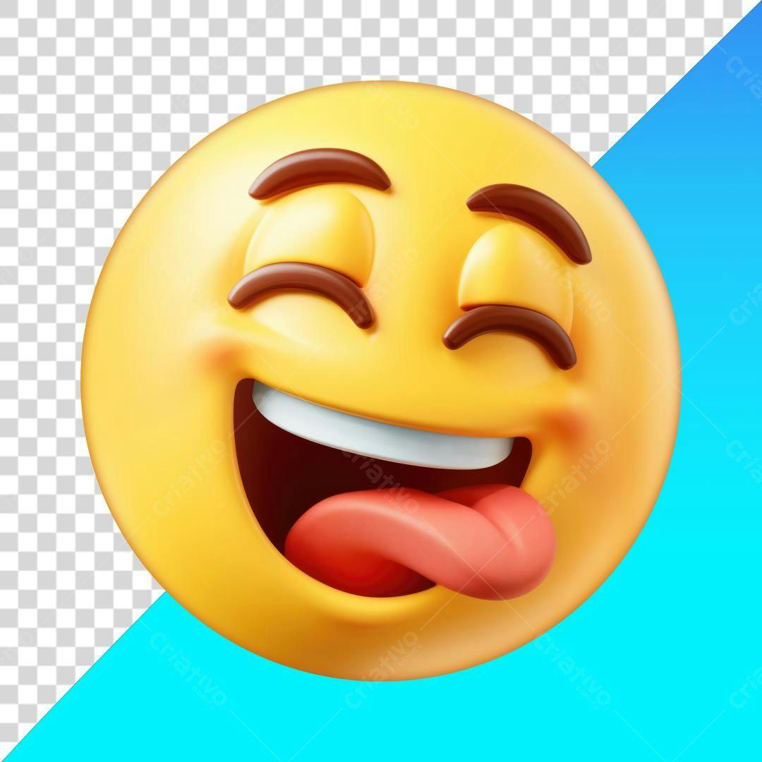 Emoji Rindo PNG com fundo transparente