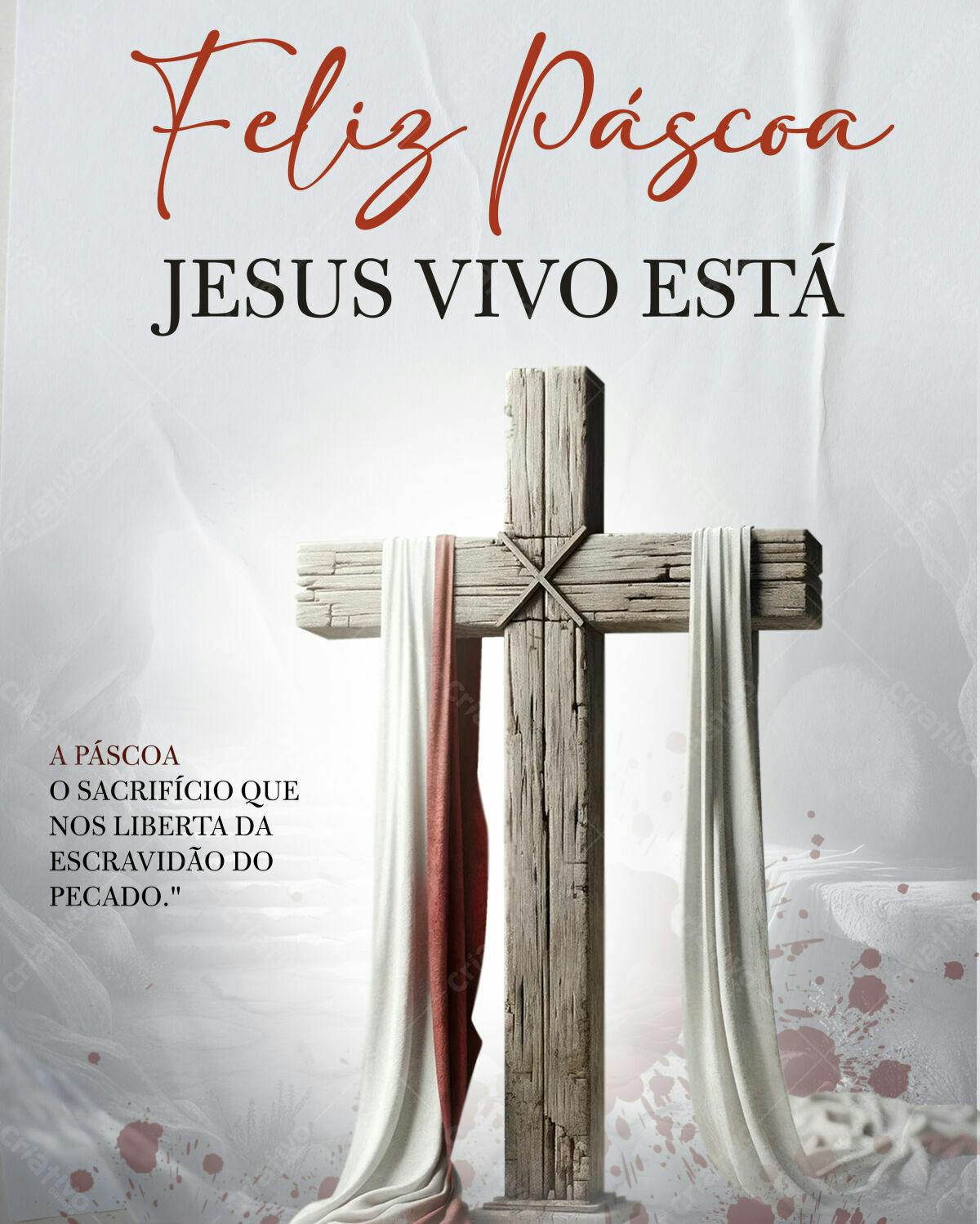 Flyer Páscoa Cristã PSD Editável