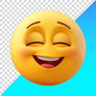 Emoji de rosto rindo de olhos fechados png
